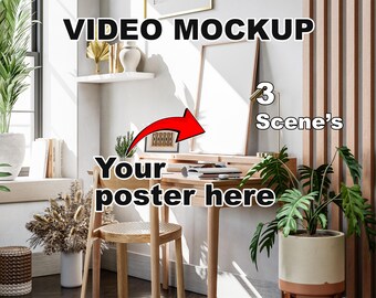 Animated Frame Mockup: DIN A ISO, Natural Shadows (PSD & MP4)