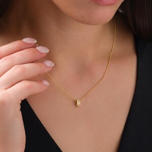 Custom Bubble Name Necklace, Bubble Letter Necklace, Personalized 3D Letter Necklace, Custom Bubble 3D Initial Charm, Personalized Jewelry