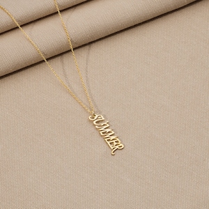 Gold Vertical Name Necklace, Family Name/Kids Name Necklace, Custom Multi Name Necklace, Personlized Christmas Gifts,Mothers Day Gift