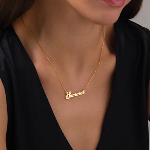 Name Necklace, Personalized Name Pendant Necklace, Custom Name Necklace, Minimalist Name Jewelry for Women, Gift for Her,Birthday Gift her