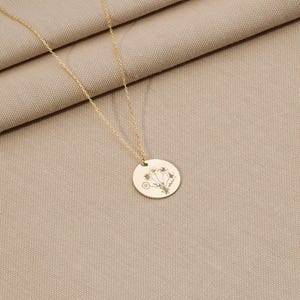 Family Birth Flower Bouquet Necklace, Multiple Birth Flower Necklace, Personalized Gift, Birth Flower Family Gift, Grandma Christmas Gift