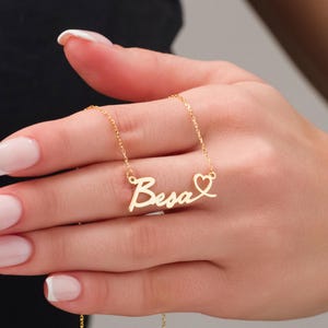 Custom Name Necklace, Christmas Gift for Her, Gold Plated Name Necklace, Personalized Name Necklace, Birthday Gift,Personalized Gift for Mom