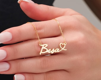 Custom Name Necklace, Christmas Gift for Her, Gold Plated Name Necklace, Personalized Name Necklace, Birthday Gift,Personalized Gift for Mom