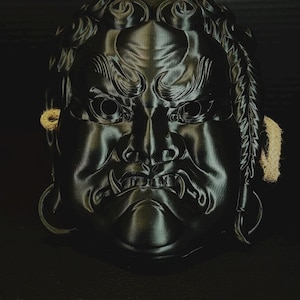 3D-Printed Fudō Myō-ō Mask – Unique & Detailed