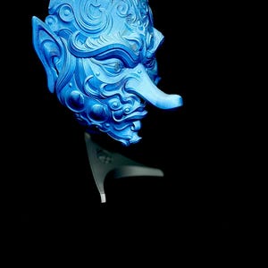 Escultura de máscara Tengu – Arte de parede Yokai japonesa impressa em 3D, máscara mitológica Oni, Cosplay e decoração para casa