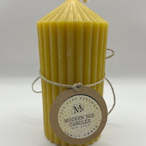 100% Pure Beeswax Large Pillar Candle