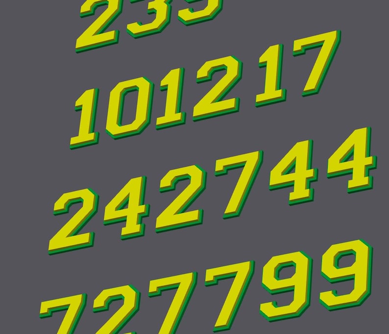 3d Printed Helmet Numbers - Etsy