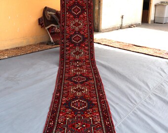 トルクメン アフガニスタン レッド ラグ/サイズ: 52x160cm... k5 3.7x10.7フィート トルクメン ハンドメイド ウール ランナーラグ