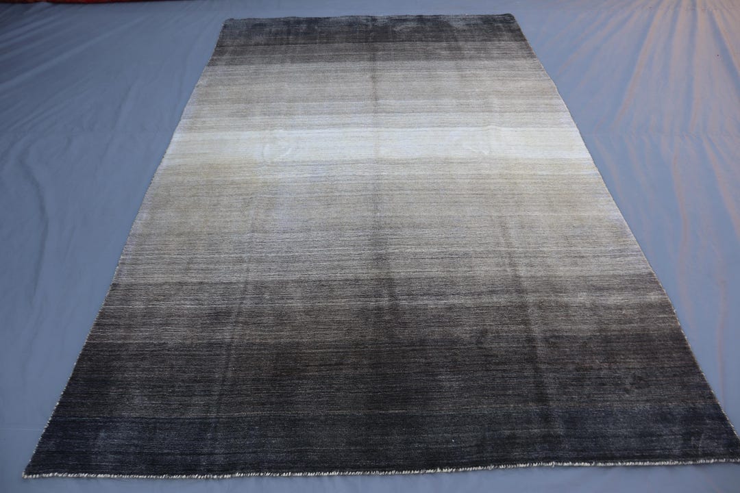 9x6 Rugs Elegant Ombre Afghan Gabbeh Rug 9x6 Ft _ Modern Gradient Design in Soft ...