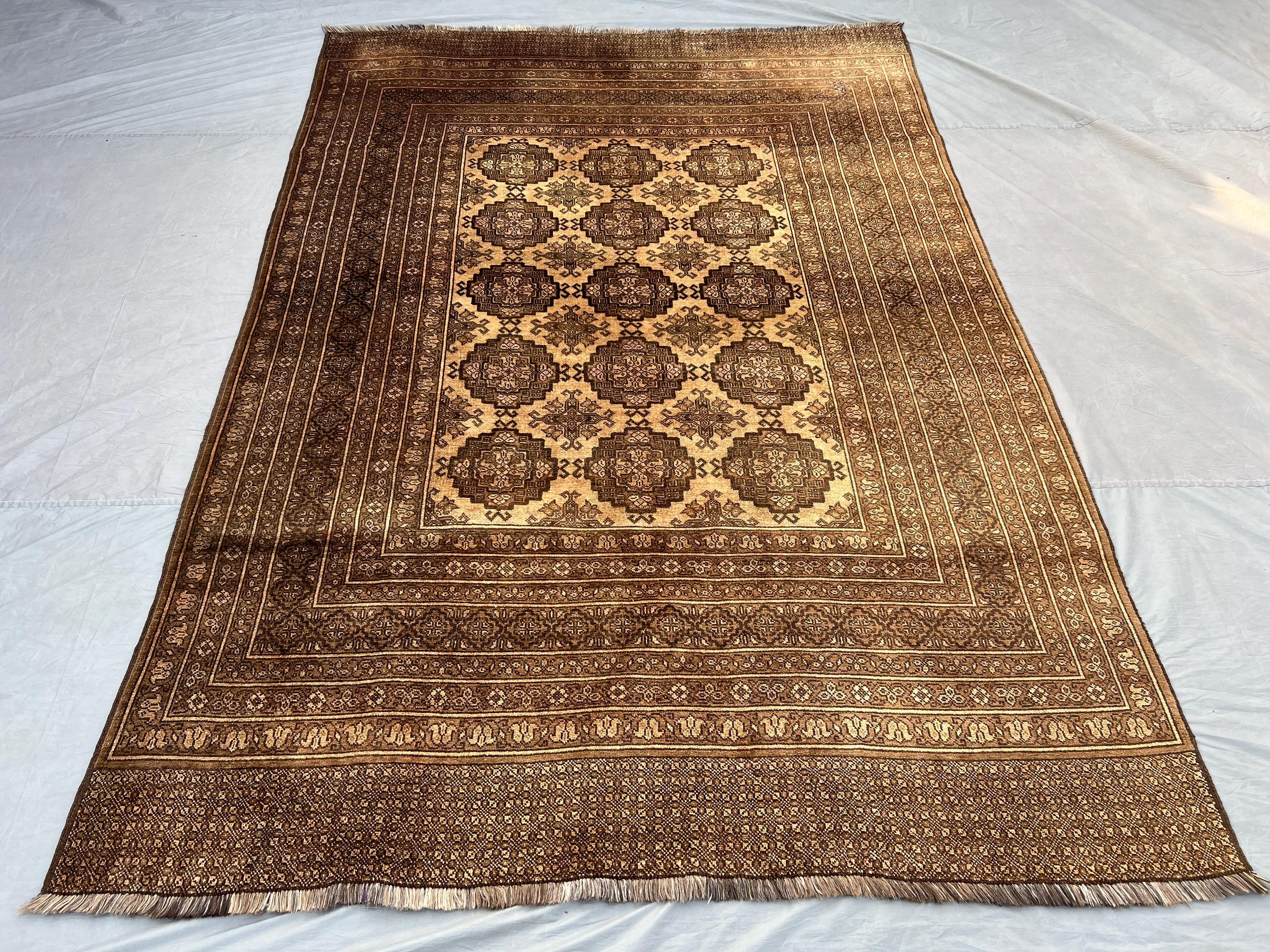 アフガニスタンデザインラグ 1970 年代のアンティーク 2'7 x 6 フィートのランナー ラグ