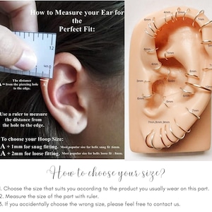 Diamond Cut Helix Hoop - Tiny Cartilage Earring - Endless Ring Hoops - 14g to 26g - 3mm to 15mm