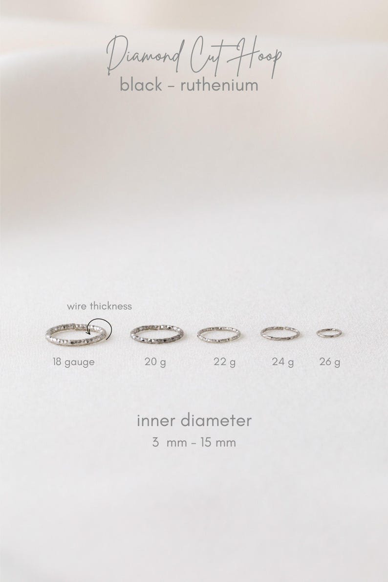 CARTILAGE HOOP • cartilage earring • helix hoop • gold hoop earrings • rose gold sterling silver • 26g 24g 22g 20g 18g 16g 14g