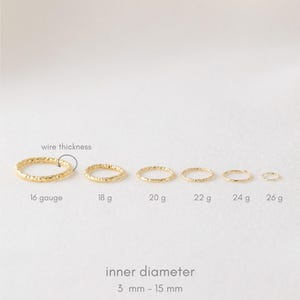 CARTILAGE HOOP • cartilage earring • helix hoop • gold hoop earrings • rose gold sterling silver • 26g 24g 22g 20g 18g 16g 14g
