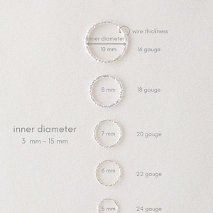 CARTILAGE HOOP • cartilage earring • helix hoop • gold hoop earrings • rose gold sterling silver • 26g 24g 22g 20g 18g 16g 14g