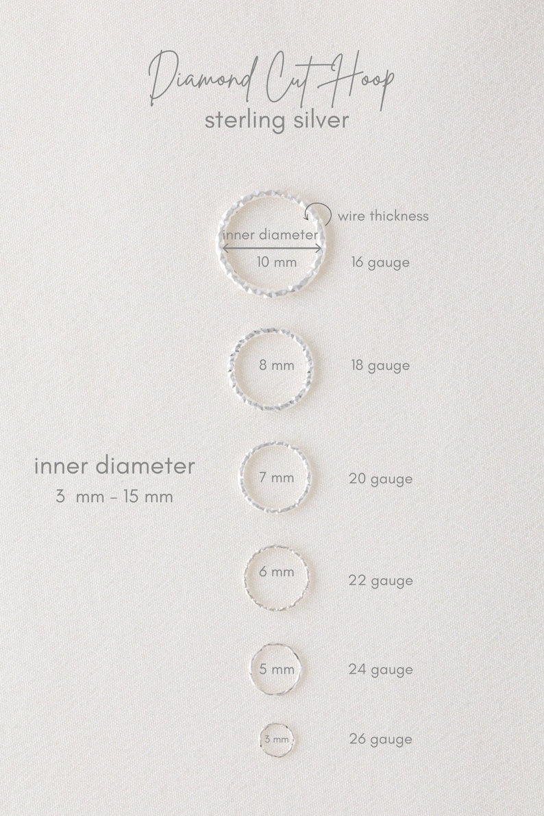 CARTILAGE HOOP • cartilage earring • helix hoop • gold hoop earrings • rose gold sterling silver • 26g 24g 22g 20g 18g 16g 14g