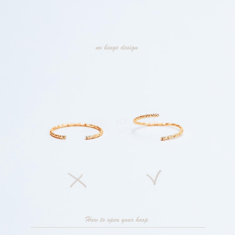 Diamond Cut Helix Hoop - Tiny Cartilage Earring - Endless Ring Hoops - 14g to 26g - 3mm to 15mm