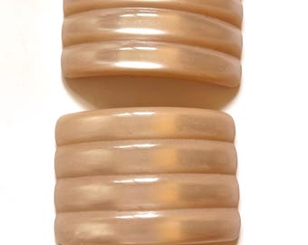 Vintage Alabaster Shoe Clips - 1930s-50s