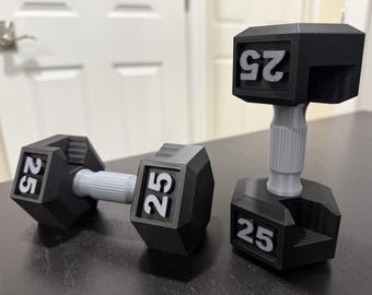 2er Pack Hantel Visitenkartenhalter, 3D Gedruckt Matte PLA Gym, Fitness / Personal Trainer, Schreibtisch Zubehör, Geschenk, Hochzeitsdeko