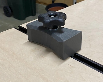 Zaunloser Stopp-Block für Gehrungssäge Holzbearbeitung 3D Gedruckt PETG Schwarz oder Grau