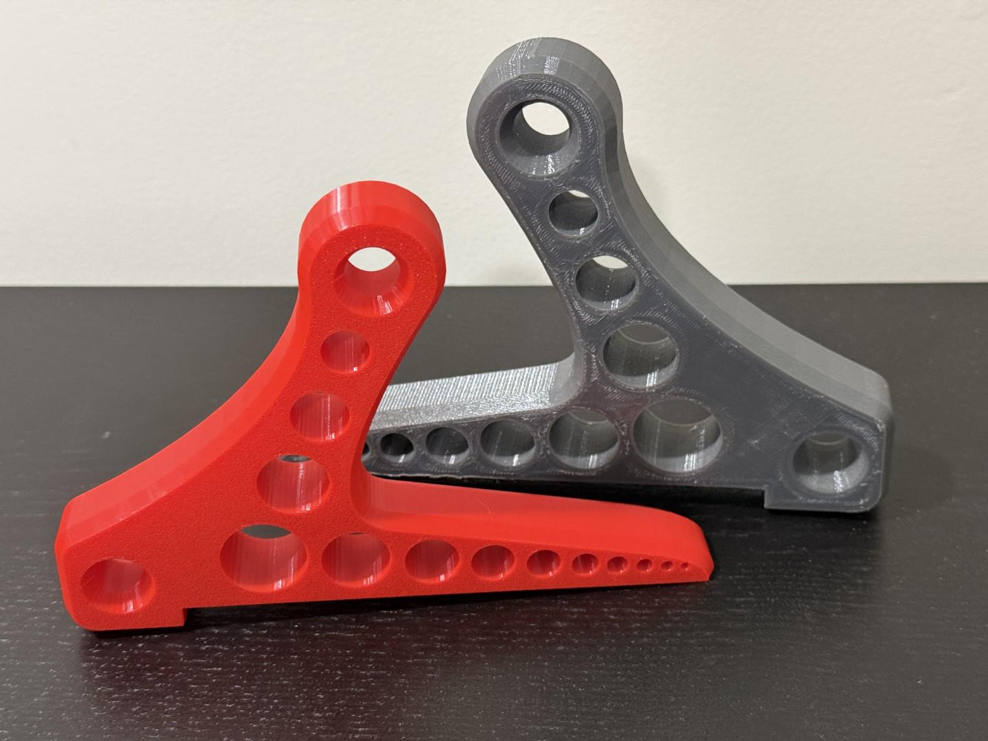 2er-Pack Tischsäge Schiebestock 3D Gedruckt PETG - Holzbearbeitung & Schreinerei, Rot und Grau