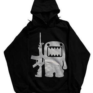 Domo Emo Scene y2k Fashion Hoodie - Unisex Domo Kun Hoodie - 2000&#39;s Vintage Cartoon Hot Topic