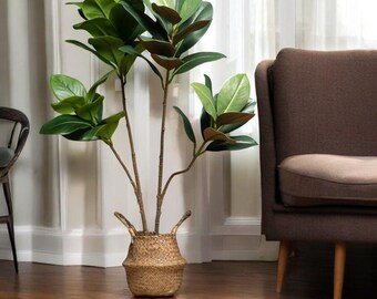 Artificial Tree, 105cm 2 Forks,  Faux Magnolia for Home Decor, , Faux Greenery,  Garden Decor, New Home Gift, Gift for Friends