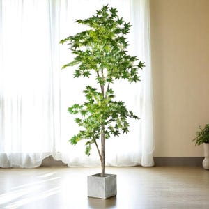 Künstlicher Baum, große künstliche Pflanze, japanischer Ahornbaum, Wohnkultur, Außendekor, Zimmerpflanzen, neues Wohngeschenk, Geschenk für Freunde