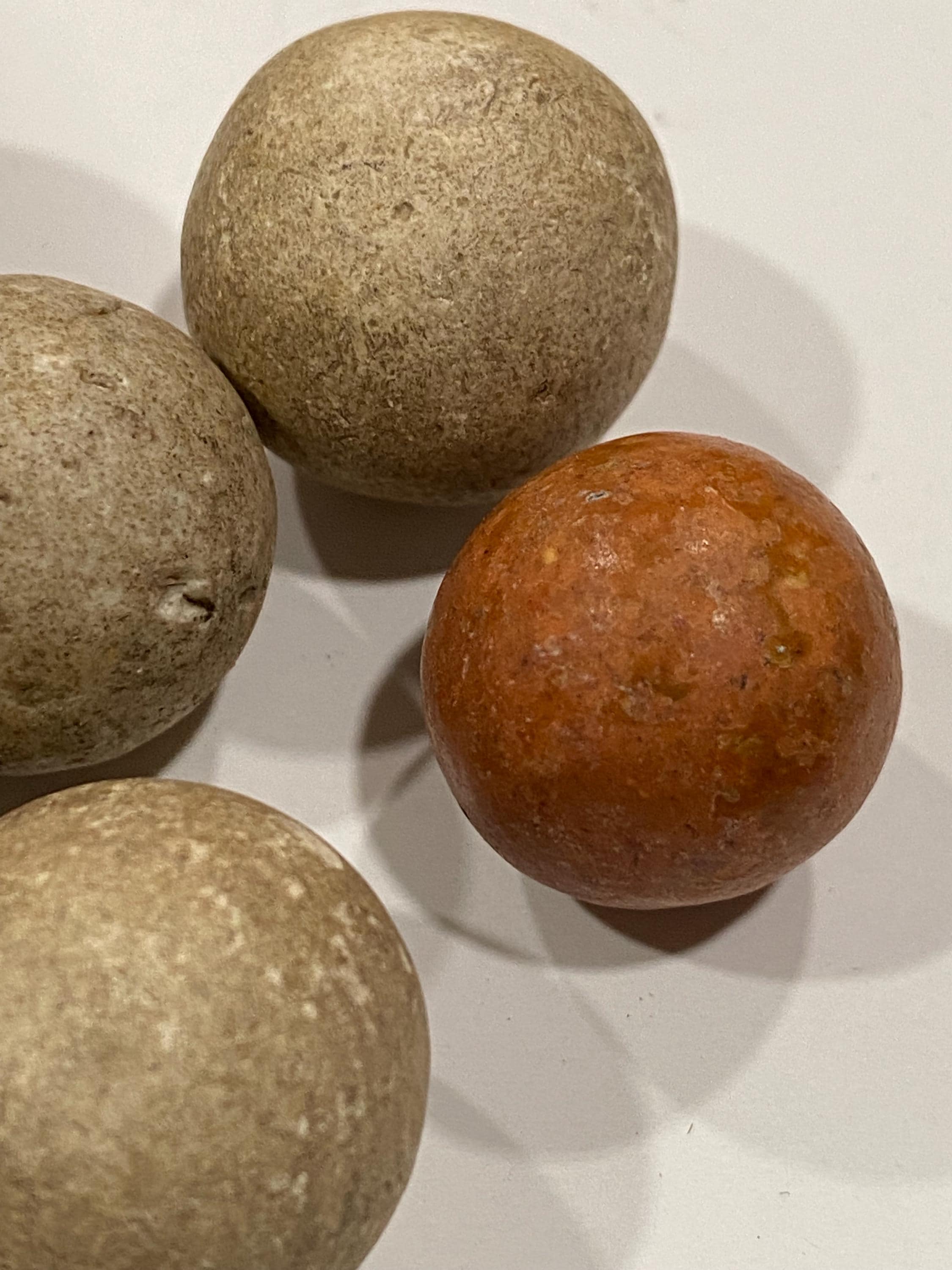 Civil War-Era Clay Marbles in Antique Glass Jars, 19th Century Civil War-Era Clay Marbles in Antique Glass Jars, 19th Century