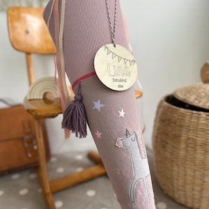 Cornet d'école en lin, cornet de bonbons licorne, cornet d'école licorne, cornet d'école à pois, cornet d'école personnalisé, premier jour d'école, cornet de consolation, personnalisé