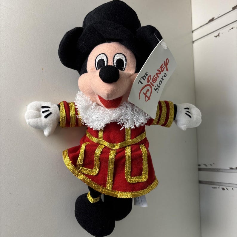 Disney Bean Bag Plush - BEEFEATER MICKEY (Mickey Mouse) (10 inch) - Mint w/Tag zdjęcie 5