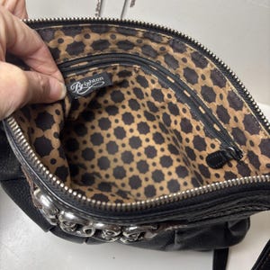 Vintage Brighton Balboa Black Leather Adjustable Strap Crossbody Bag Purse image 5