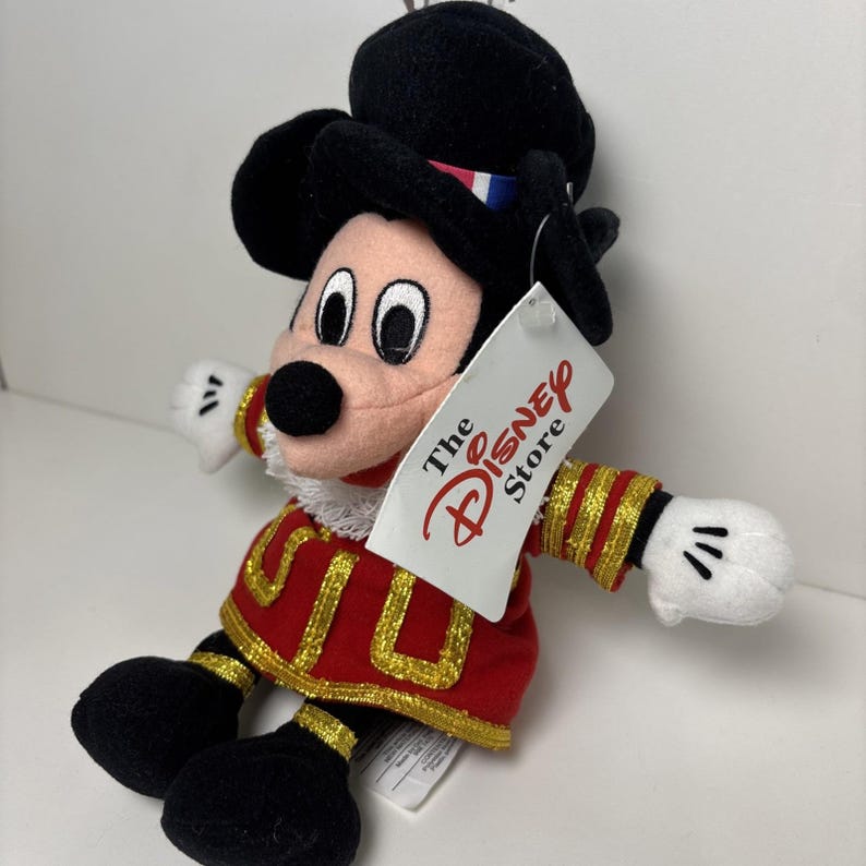 Disney Bean Bag Plush - BEEFEATER MICKEY (Mickey Mouse) (10 inch) - Mint w/Tag zdjęcie 2