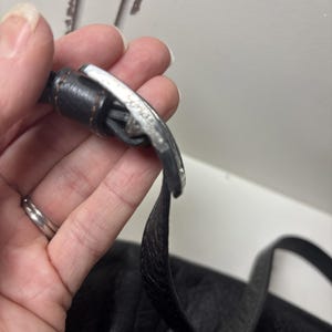 Vintage Brighton Balboa Black Leather Adjustable Strap Crossbody Bag Purse image 9