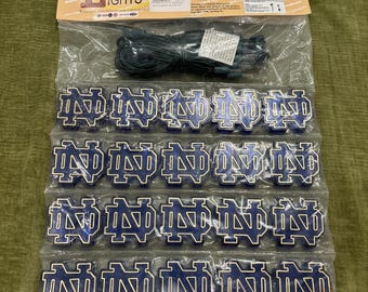NOS Vintage 1998 NCAA Notre Dame ND Fighting Irish Logo String 20 Lights *tested
