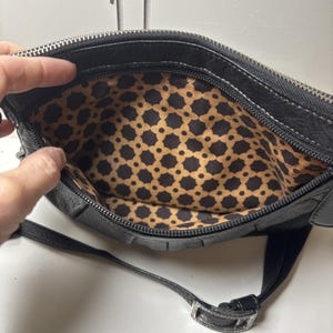 Vintage Brighton Balboa Black Leather Adjustable Strap Crossbody Bag Purse image 4