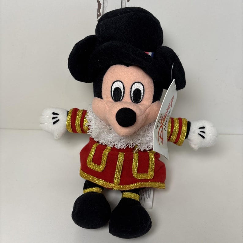 Disney Bean Bag Plush - BEEFEATER MICKEY (Mickey Mouse) (10 inch) - Mint w/Tag zdjęcie 1