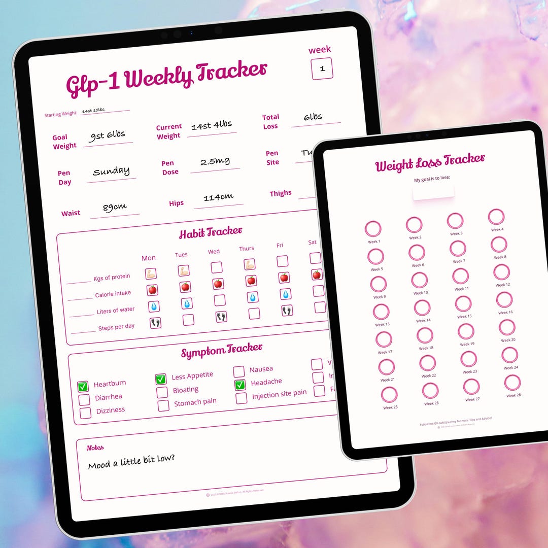 GLP-1 Weight Loss Tracker | GLP-1 Symptom Tracker | Habit Tracker ...