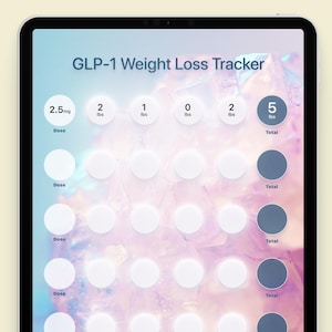 GLP-1 Weight Loss Tracker | Weight Loss Journal | Weekly Progress Chart | Digital Weight Loss Journal | PDF Download