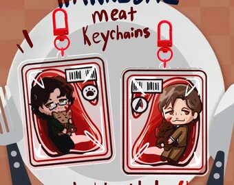 PREORDER! Hannibal Lecter / Will Graham Meat Acrylic Keychains