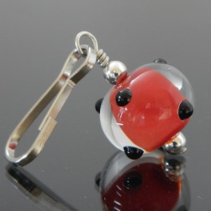 Zipper Pull Charm | Beaded Zipper Pull | Decorative Zipper Pull | Zipper Pull for Purses | Artisan Lampwork | Artisan Zipper Pull | Glass
