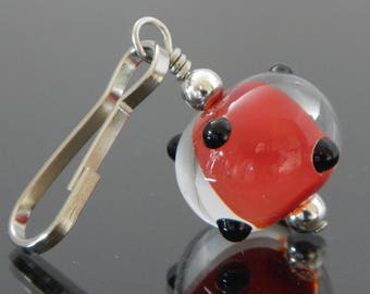 Zipper Pull Charm | Beaded Zipper Pull | Decorative Zipper Pull | Zipper Pull for Purses | Artisan Lampwork | Artisan Zipper Pull | Glass