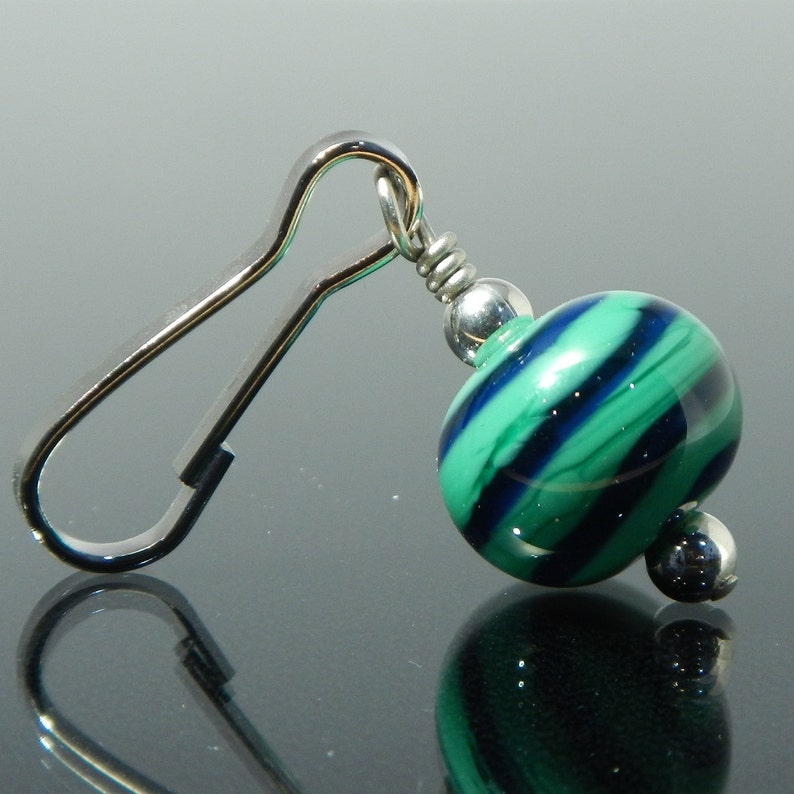 Zipper Pull Green With Blue Swirl Zipper Pulls For Purses Etsy
