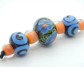 Beads | Vitality | Floral Set #3 | Limited Edition Handmade Lampwork Glass Beads