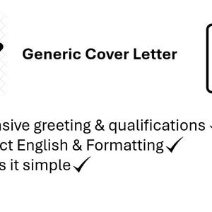 Generic Cover Letter