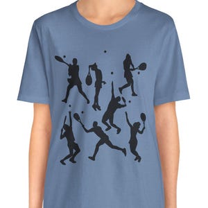 Tennis Player Silhouette T-Shirt: Sporty Graphic Tee