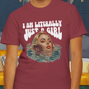I&#39;m Literally Just A Girl T-Shirt: Vintage Style Feminist Tee