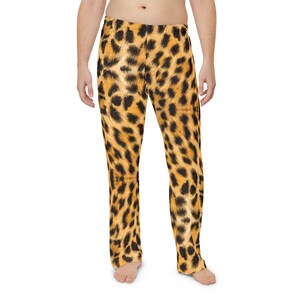 Leopard Print Pajama Pants, Comfy Loungewear for Men and Women