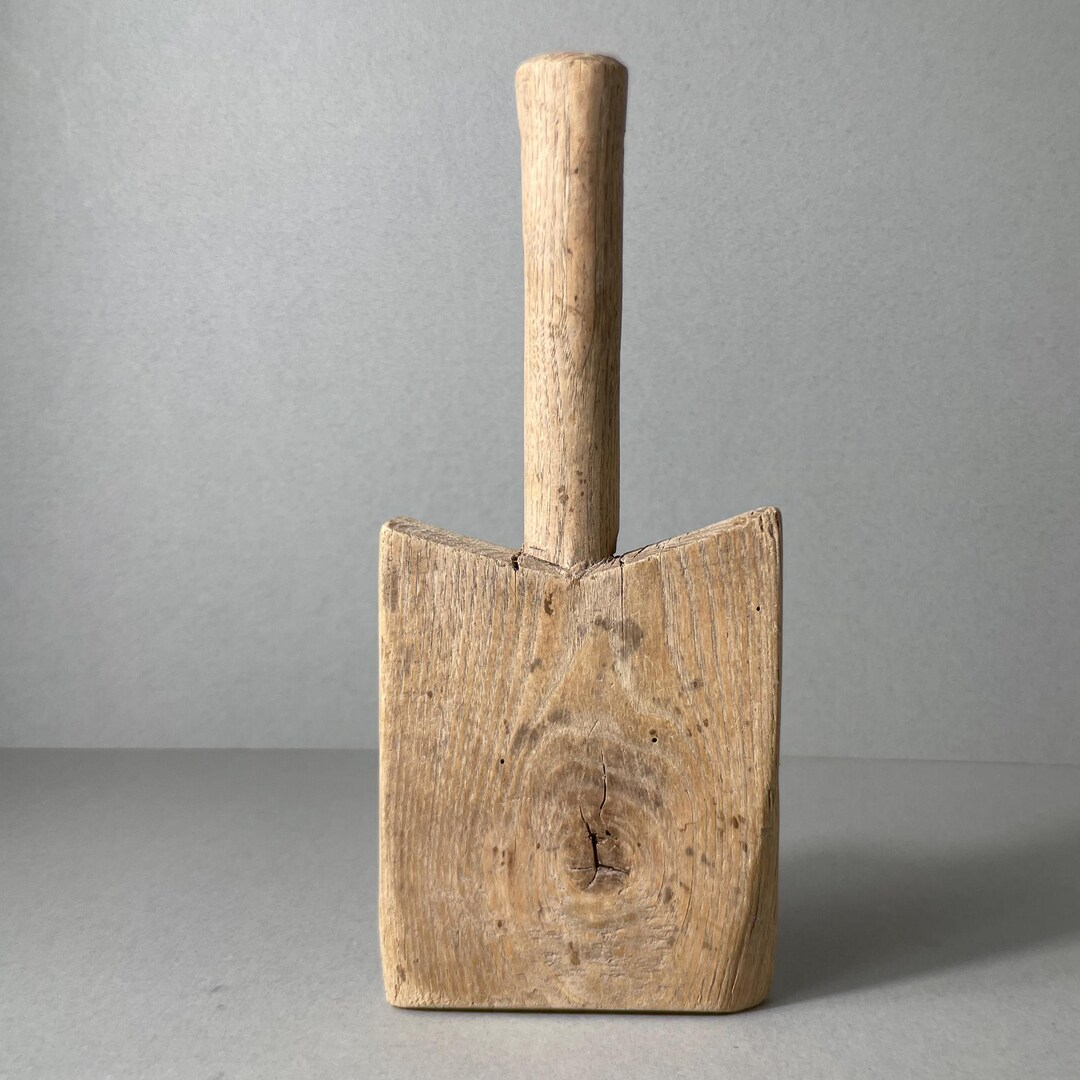 Ancien Peigne à Curry Pour Cheval – Bois Et Métal – Outil Ferme Début XXe – Taille Petite