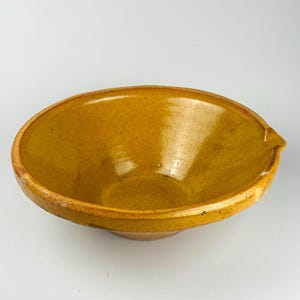 Antique XL French Terracotta Tian Bowl — Early 1900s Provence Pottery — Farmhouse Decor — 39cm Wide
