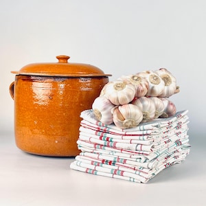 Large Antique French Confit Pot — 1900s Terracotta Marmite Crock with Lid — Vallauris Provence Pottery